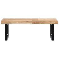 Стенен рафт за мивка, стомана и масивно дърво акация