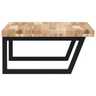 Стенен рафт за мивка, стомана и масивно дърво акация