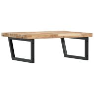 Стенен рафт за мивка, стомана и масивно дърво акация