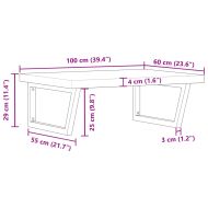 Стенен рафт за мивка, стомана и масивно дърво акация