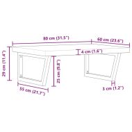 Стенен рафт за мивка, стомана и масивно дърво акация