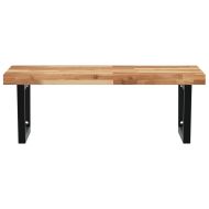 Стенен рафт за мивка, стомана и масивно дърво акация