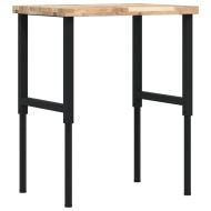 Работна маса, 80x60x(73-99,5) см, масивна акация, правоъгълна