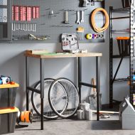 Работна маса, 100x60x(73-99,5) см, масивна акация, правоъгълна