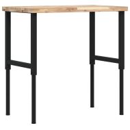 Работна маса, 100x60x(73-99,5) см, масивна акация, правоъгълна