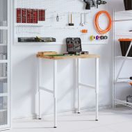 Работна маса, 80x60x(73-99,5) см, масивна акация, правоъгълна