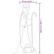 Коледна фигура Пастир и агне със 168 светодиода, 102,5x35 см