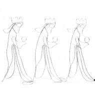 Коледна сцена "Тримата влъхви" с 504 LED 99,5x45,5 см