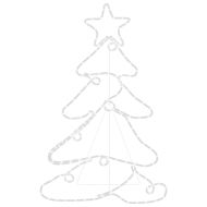 Фигура коледно дърво със 144 светодиода, 88x56 см