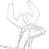 Коледна фигура северен елен, топло бяло, 76x42x87 см