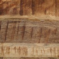 Стифиращи маси за кафе, 3 бр, дърво груб манго масив и желязо