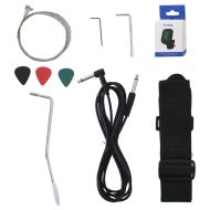 Електрическа китара за начинаещи с калъф кафяво и бяло 4/4 39"