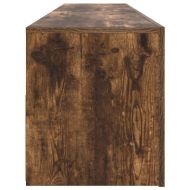 ТВ шкаф с LED осветление, опушен дъб, 120x35x40 см