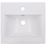 Мивка за вграждане, 42x39x18 см, керамична, бяла