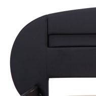 Рамка за легло с LED, черна, изкуствена кожа, 180x200 cм