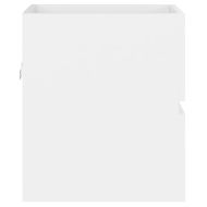 Шкаф за баня с вградена мивка, бял, ПДЧ