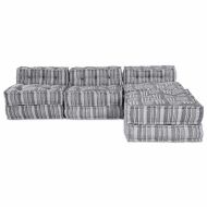 Модулен диван 4 pcs Сив принт текстил