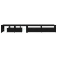 ТВ шкаф 3 pcs Черния дъб 260 x 37 x 40 см Инженерно дърво