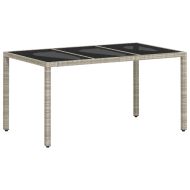 Комплект за хранене в градината 5 pcs Светлосиво Полиратан