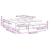 Легло с място за съхранение Бяло 200 cm Инженерно дърво