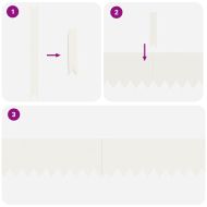 Ограда за трева 50 pcs Бяло 100 x 0.05 x 20 см