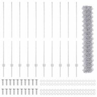 Ограда и колче Сребрист 1,4 x 10 m Стомана