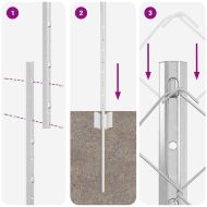 Ограда и колче Сребрист 1,6 x 10 m Стомана