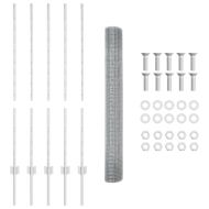 Ограда и колче Сребрист 1,2 x 10 m Стомана