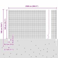 Ограда и колче Зелен 1,4 x 25 m Стомана