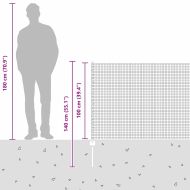 Ограда и колче Зелен 1 x 100 m Стомана