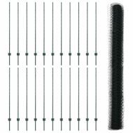 Ограда и колче Зелен 1,4 x 50 m Стомана