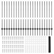 Ограда и колче Сив 1 x 50 m Стомана