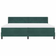 Легло с пружинирана основа Тъмен зелен 200 x 200 cm Полиестер