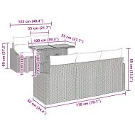 Комплект за хранене в градината Сив и кафяв 100 x 55 x 73 см