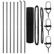 Оградa с колчета Сив 1.4 x 10 m Стомана