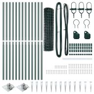 Оградa с колчета Зелен 1 x 25 m Стомана