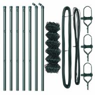 Оградна верига с колони Зелен 0.8 x 10 m Стомана