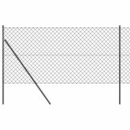 Оградна верига с колони Сив 1.2 x 10 m Стомана