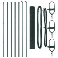 Оградa с колчета Зелен 1 x 10 m Стомана