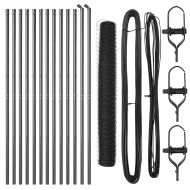 Оградa с колчета Сив 1.4 x 25 m Покрит със PVC стомана