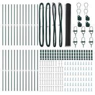 Оградa с колчета Сив 1.2 x 50 m Покрит със PVC стомана
