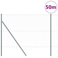 Оградa с колчета Сив 1.6 x 50 m Покрит със PVC стомана