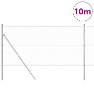 Оградa с колчета Сребрист 1.4 x 10 m Покрит със PVC стомана