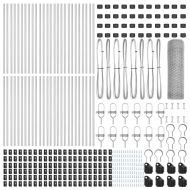 Оградa с колчета Сребрист 0.5 x 100 м Покрит със PVC стомана