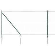 Оградa с колчета Зелен 1.2 x 50 m Покрит със PVC стомана