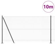 Оградa с колчета Сив 1.2 x 10 m Покрит със PVC стомана