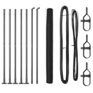 Оградa с колчета Сив 1.6 x 10 m Покрит със PVC стомана