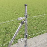 Оградa с колчета Сребрист 0.5 x 10 м Покрит със PVC стомана