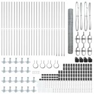 Оградa с колчета Сребрист 1.2 x 50 m Покрит със PVC стомана
