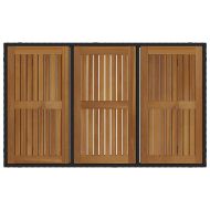 Комплект за хранене в градината 7 pcs Черно полиратан